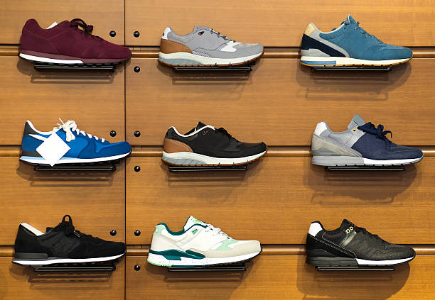 istock Big collection of different sport shoes. 626469288