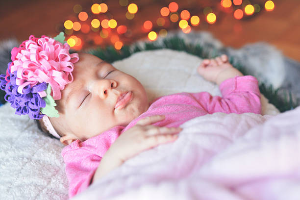 istock Baby sleep on blanket during New Year 626486740