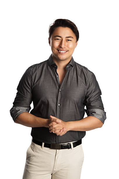 istock Handsome man in grey shirt 626489442