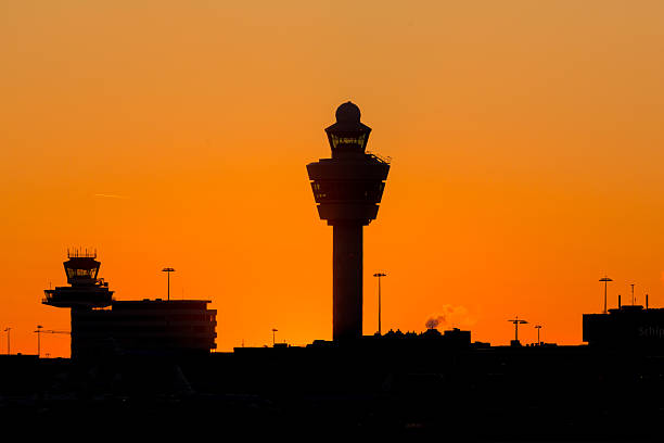 istock Schiphol airport sunset 626490872