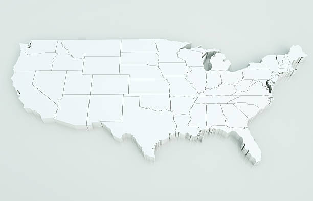 istock Map of USA. Highly detailed 3D rendering 626491980