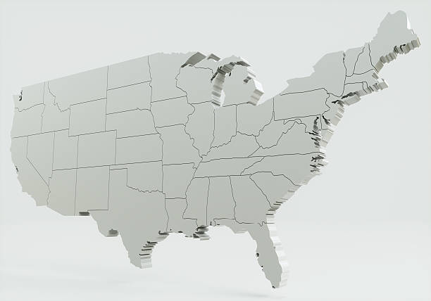istock Map of USA. Highly detailed 3D rendering 626492246