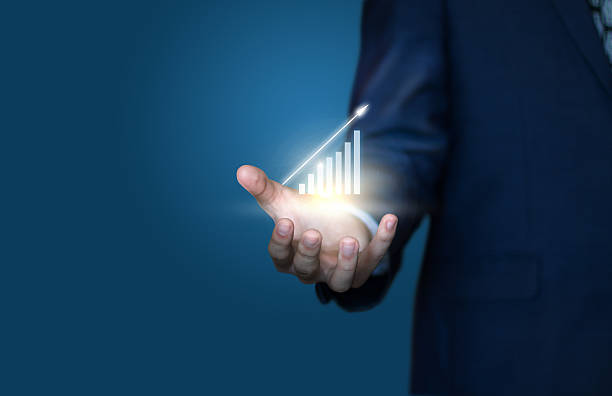 istock Investment concept. Hand and growth graph 626508746