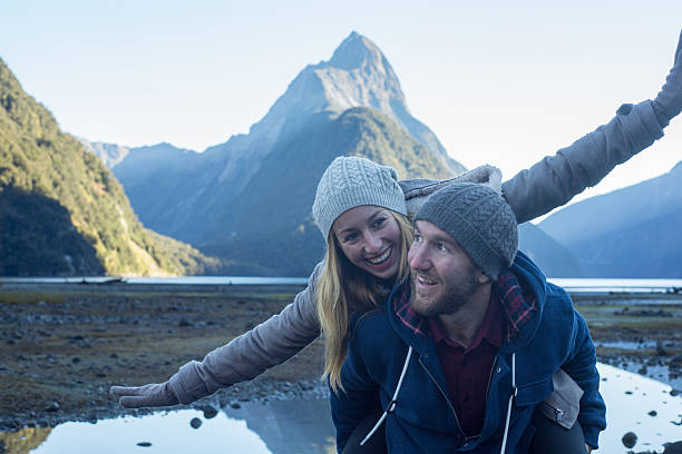istock Playful young couple, piggyback 626510482