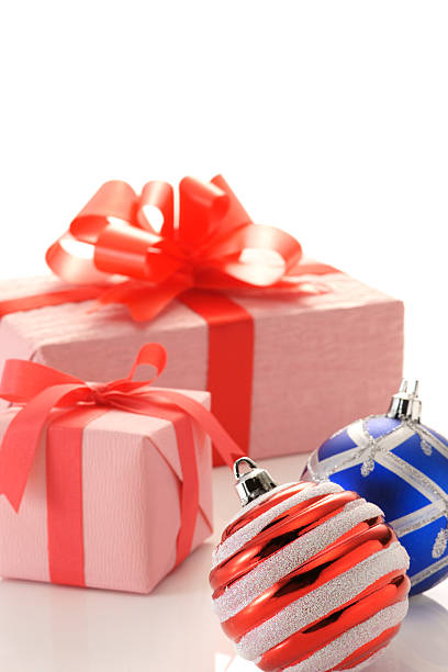 istock Christmas baubles and presents 626513280