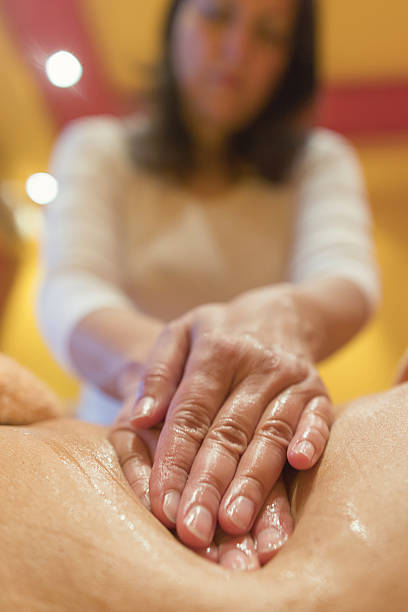 istock Deep tissue massage at a health and beauty spa 626513812