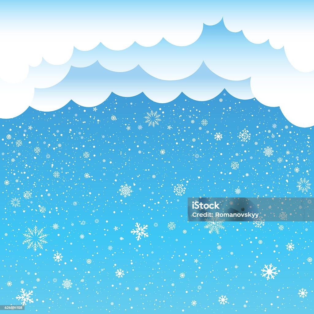Ilustración de Nubes De Dibujos Animados Nieve Cielo y más Vectores Libres  de Derechos de Abstracto - Abstracto, Azul, Año nuevo - iStock