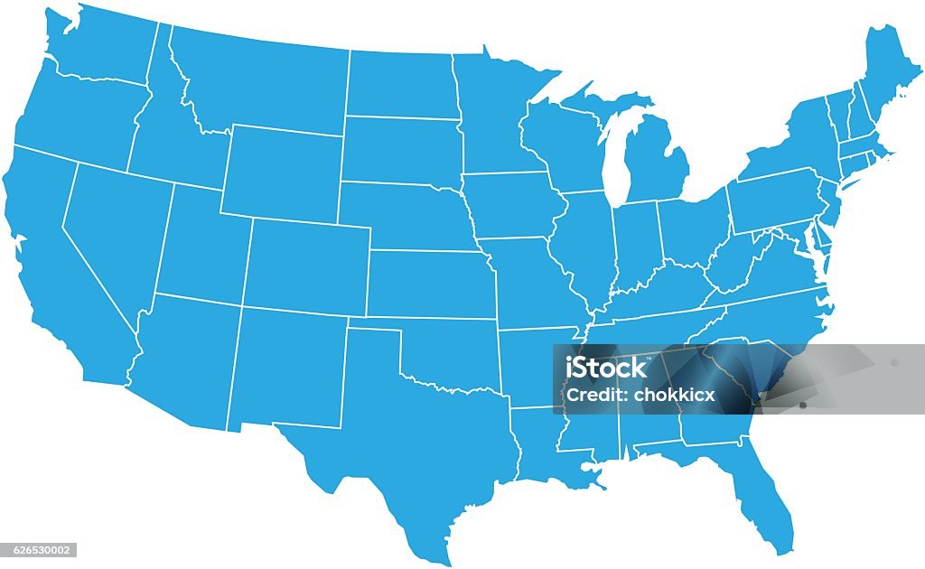 USA MAP - 免版稅地圖圖庫向量圖形