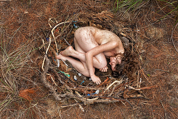 Female in a nest