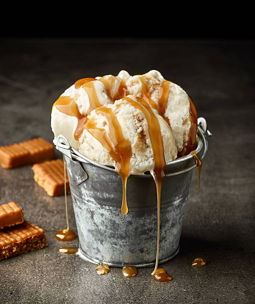 istock ice cream with caramel sauce 626535850