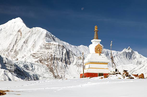 istock Ganggapurna and Khangsar Kang from Ice Lake 626540032