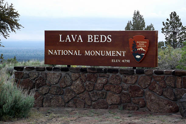 istock Lava Beds National Monument Sign 626541520
