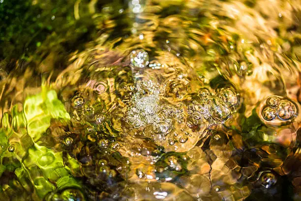 Watterbubbles of a small well