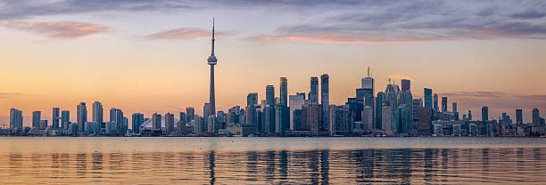 istock Toronto Skyline with orange light - Toronto, Ontario, Canada 626545376