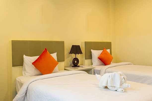 istock Abstract blur hotel bed room vintage fillter 626545848