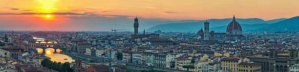 istock Florence panorama city skyline when sunset, Italy 626546074
