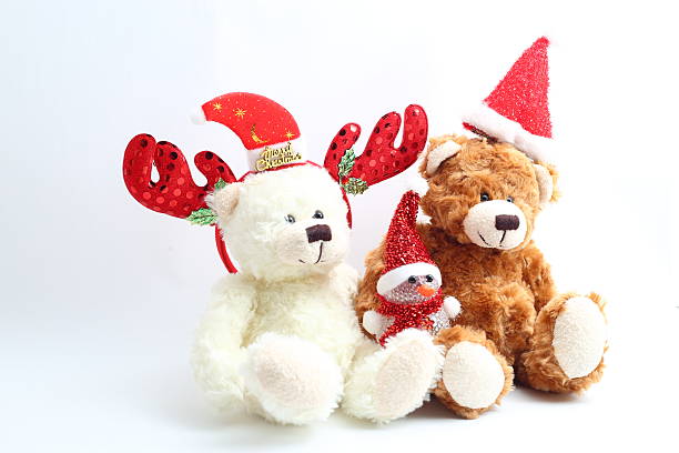 istock Two Teddy bear wearing a santa hat 626546374