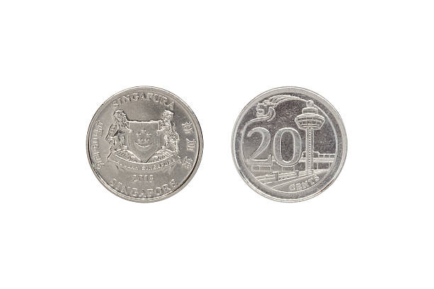 istock Front and back of Singapore coin 20 cent. 626548988