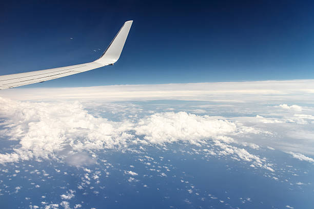 istock aerial sky view Wing plane at picture 626549266