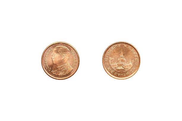 istock Front and back of Thai coin 25 satang. 626549354