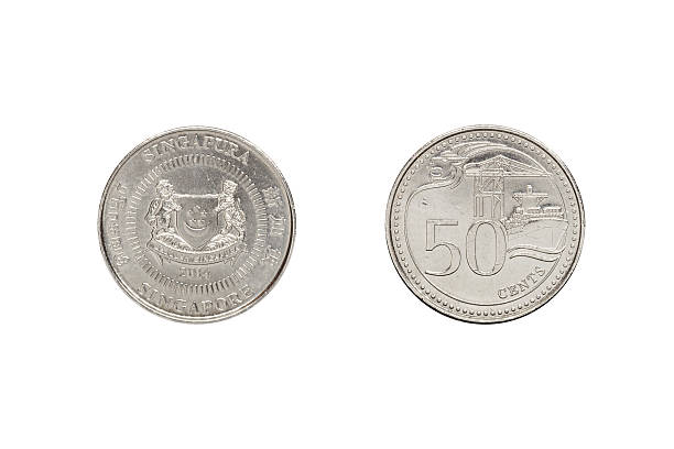 istock Front and back of Singapore coin 50 cent. 626549782