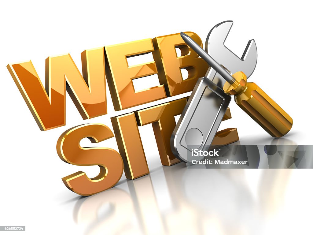 web design 3d illustration of web design icon or symbol Computer Stock Photo