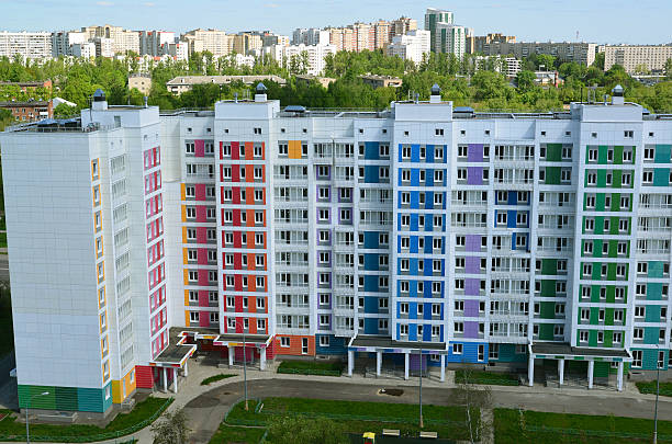 istock New modern panel house in Zelenograd, Russia 626553596
