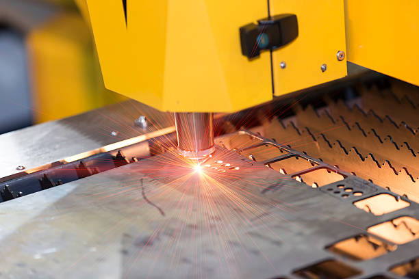istock CNC laser cutting metal sheet 626568206