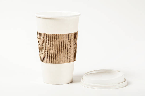 istock Paper cup of coffee on white background 626570454