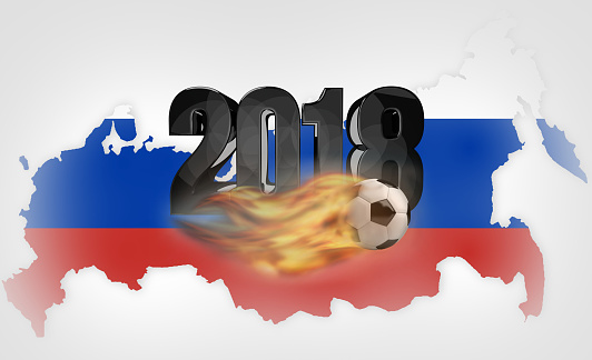 russia background soccer. russian design 3d render