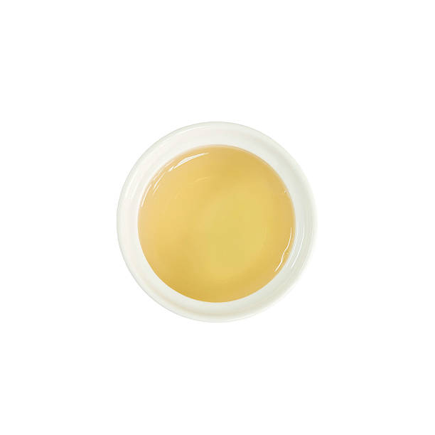 istock Closeup tea in white ceramic cup isolated on white background 626572584