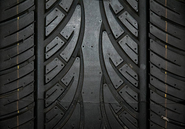 istock Car tire background, Tyre texture closeup background 626574736