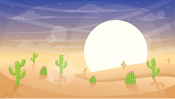 사막 풍경 벡터 - backgrounds repetition sand desert stock illustrations