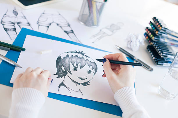 Anime Pencil Drawings Pictures Stock Photos, Pictures & Royalty-Free Images  - iStock