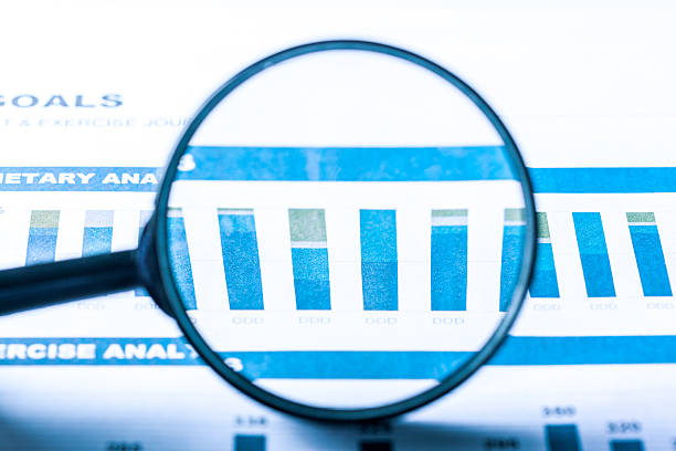 istock Magnifying glass and business growth graph 626586014