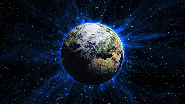 Planet Earth in space stock photo