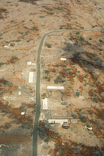 Ruins of US military base, Seymour Island, Galapagos Islands, Ecuador