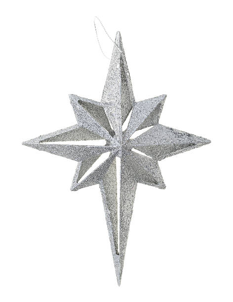 istock Plastic glitter star shaped ornament on a white background 626587632