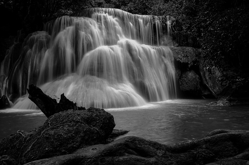 hua mae ka min waterdall at kanchanaburi in thailand is wonderful.