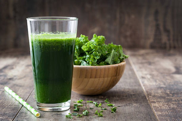 istock Smoothie with kale in glass 626590922