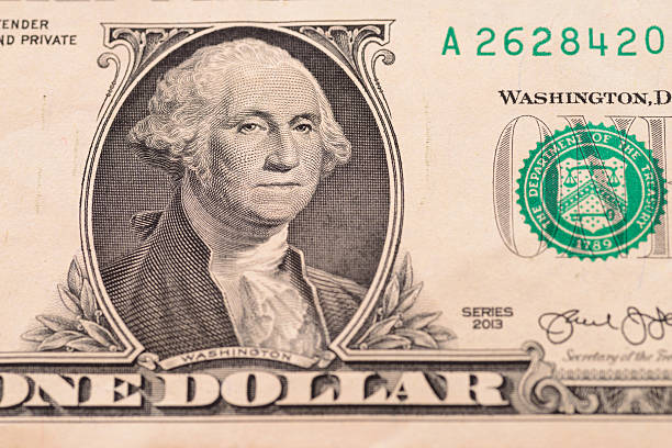 istock US one dollar, detail view. 626591132