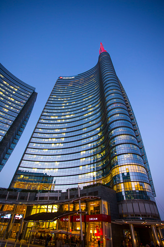  Milan, Italy, December 24, 2015 -  Iconic skyscraper 
