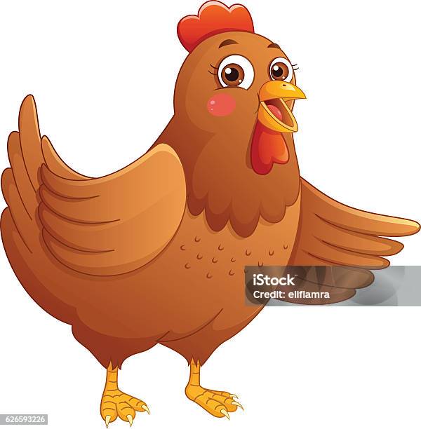 Ilustración de Ilustración Vectorial De Pollo De Dibujos Animados y más  Vectores Libres de Derechos de Agricultura - Agricultura, Animal, Animal  doméstico - iStock