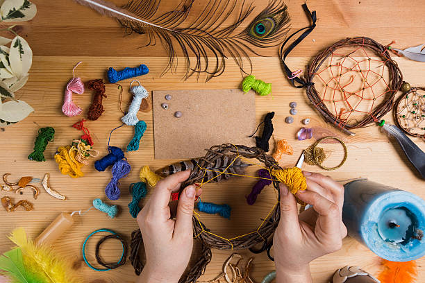 istock Creative person who engaged in the product table catchers dreams. 626602568