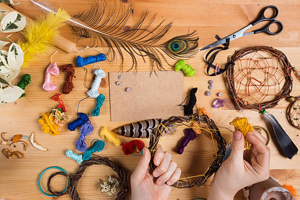 istock Creative person who engaged in the product table catchers dreams. 626603074