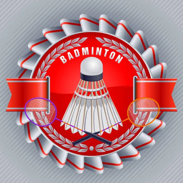 Vector illustration of Badminton