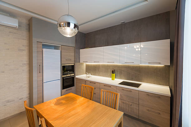 istock Modern kitchen interior in new luxury home, apartment 626606444