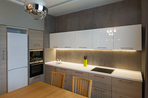 istock Modern kitchen interior in new luxury home, apartment 626607188
