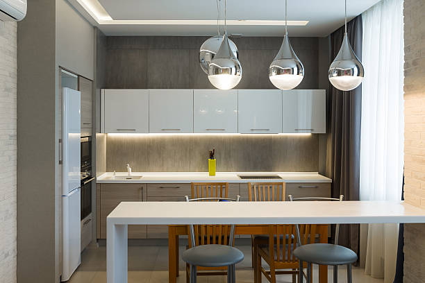 istock Modern kitchen interior in new luxury home, apartment 626607332