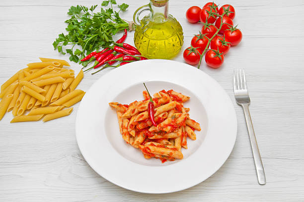 istock dish with penne and arrabbiata sauce 626610956